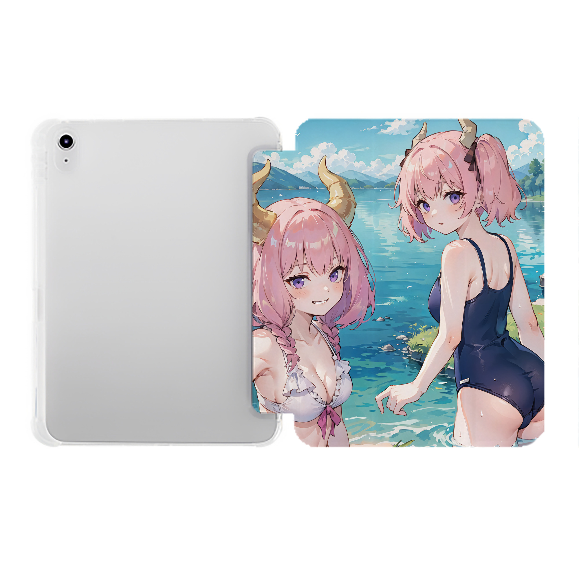 （画像用） 葬送のフリーレン Frieren IPad ケース ペン収納付き 三つ折りスタンド PUレザー×シリコン 対応機種9.5/10.5/10.9インチ